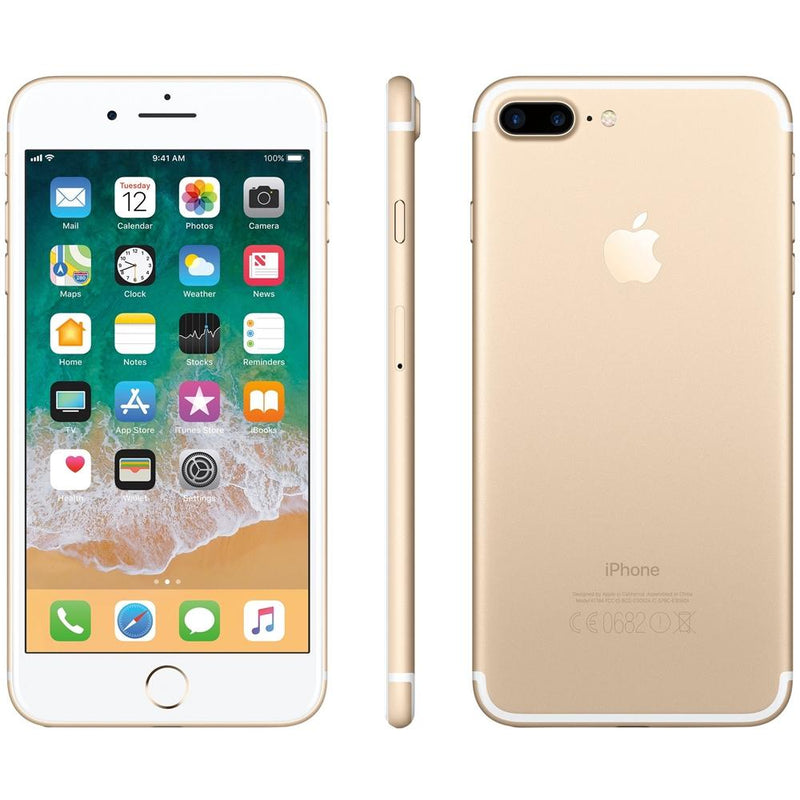 iPhone 7 plus Gold Front & Back View