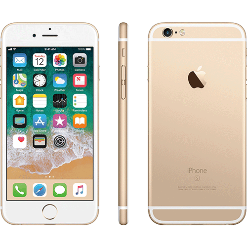 iPhone 6s Gold Front & back View
