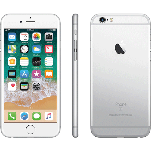 iPhone 6s plus Silver Front & Back View